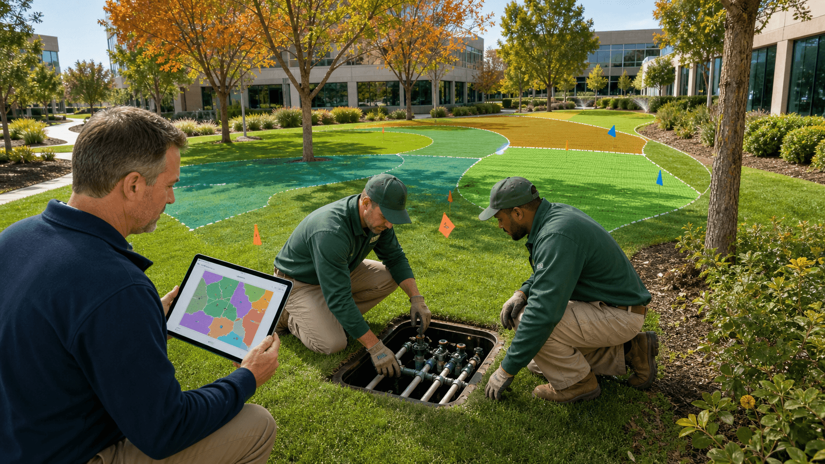 Mapping Irrigation Repairs Before Fall Overseeding at Commercial Sites